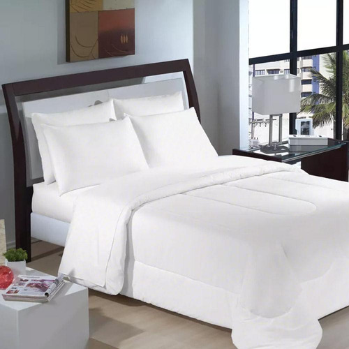 Jogo De Cama Queen Profissional 150 Fios Premium Branco