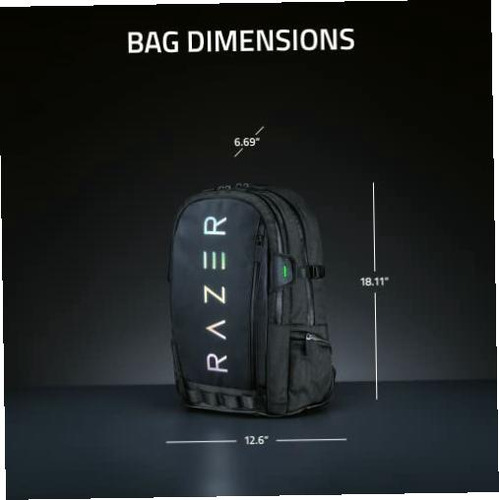 Mochila para laptop para jogos Razer Rogue V3 15.6: cor preta de lágrima e água