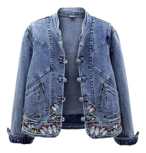 Chaqueta De Mezclilla Bordada MercadoLibre