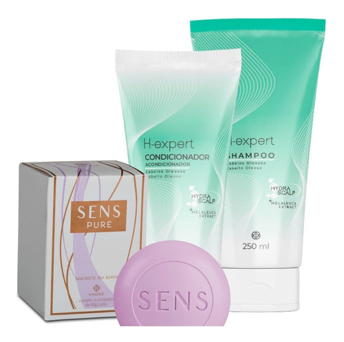 Imagem 2 de 8 de Shampoo E Condicionador H-expert Cab Oleosos + Brinde