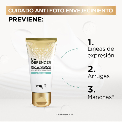 Crema Facial Loreal Protectora Fps50+ Sin Color Anti Brillo