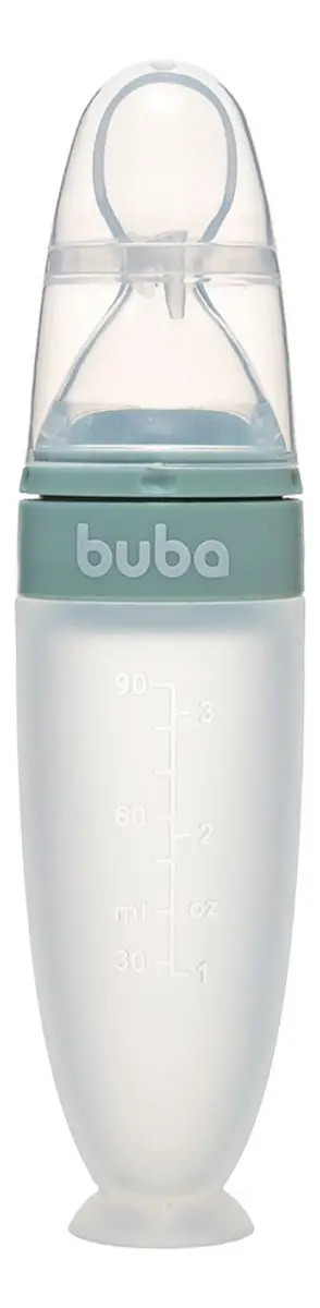 Colher Dosadora Em Silicone Com Ventosa Verde 18881 Buba