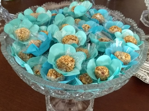 Imagem 8 de 8 de 100 Forminha Doces Flor Luxo Dupla Papel Casamento Promoção