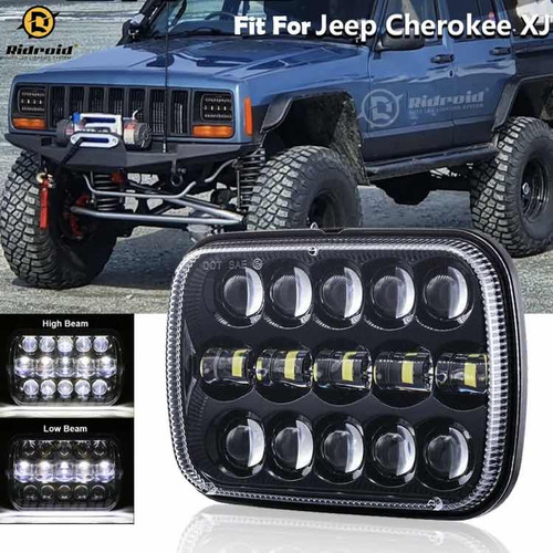 Set 2x Faros Led Universales Cuadrados 7x6 5x7 12v 200w Jeep