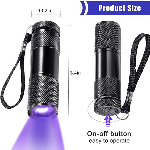 Imagen 2 de 9 de ¡ Linterna Uv Led Uv Ultravioleta Luz Negra Experimentos !!