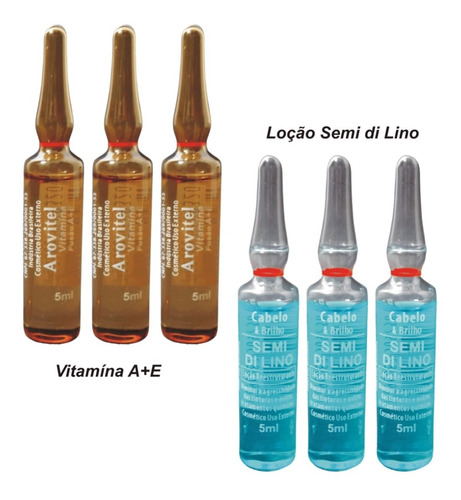 Imagem 1 de 5 de Arovitel Vitamína A+e E Loção Semi Di Lino 5ml (3un De Cada)