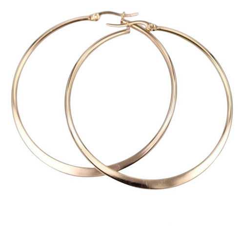 Arracadas De 6.5 Cms Oro Lam.