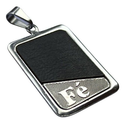 Pingente Rellicari Placa Escrito Fé A018