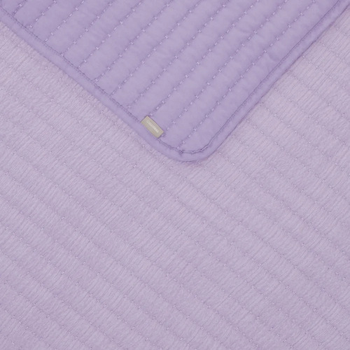 Colcha Quilt Microfibra Texturado King Size Color Lila