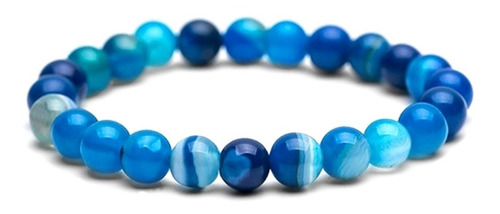 Pulsera Ágata Botswana Azul 8mm Iconic Store