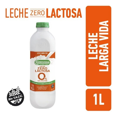 Leche Serenisima Zero Lactosa Larga Vida 6u X 1lt Mataderos