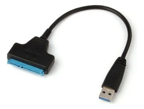 Cable Adaptador Usb 3.0 A Sata 2.5 Ideal Para Hdd Laptop Color negro con azul