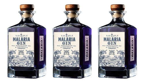 Gin Malaria Handcrafted Small Batch 700ml Pack X 3 