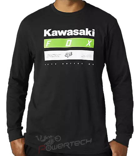 Remera Mangas Largas Fox Racing Kawasaki Casual Cut