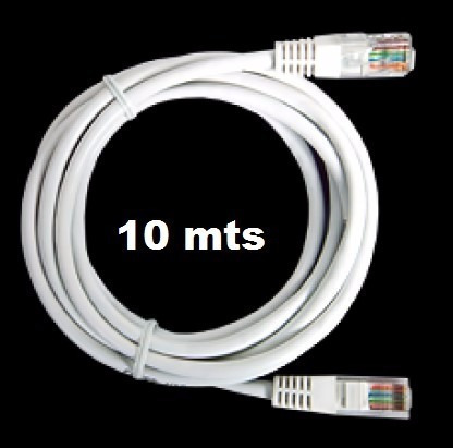 Puntotecno - Cable De Red 10 Mts Blanco Categoria 5e