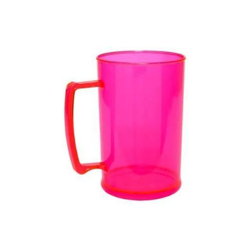 Caneca Acrílica Rosa Transparente 300ml - 50 Unidades