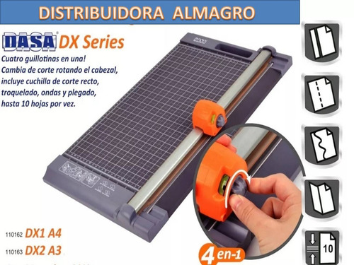 Guillotina Rotativa Dasa Dx1 - 4 Funciones En Una-10 Hjs A-4