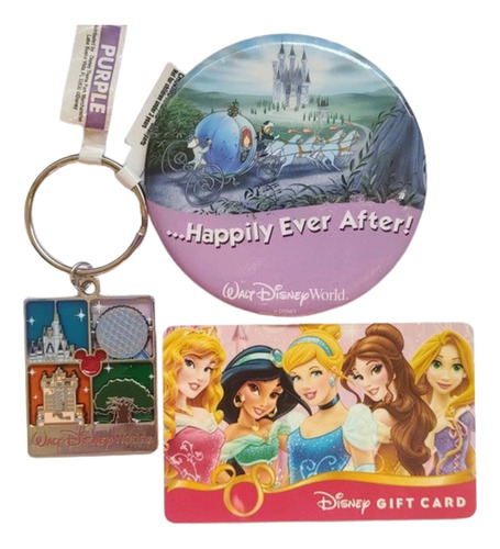 Llavero Metal Disney Parks Original Con Pin Y Tarjeta