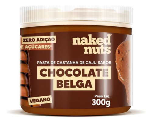 Pasta De Castanha De Caju Chocolate Belga Naked Nuts 300g