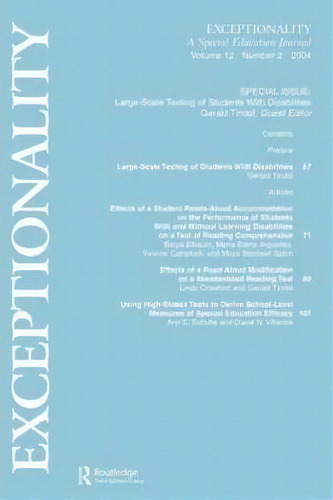 Large-scale Testing Of Students With Disabilities, De Gerald A. Tindal. Editorial Taylor Francis Inc, Tapa Blanda En Inglés