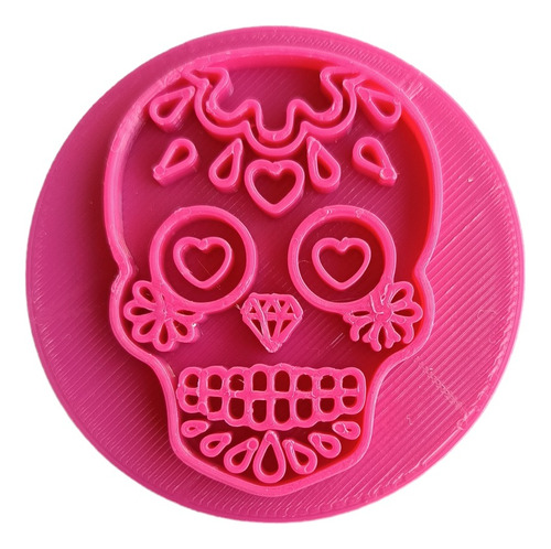 Stamp Calavera Mexicana Halloween Repostería Porcelana