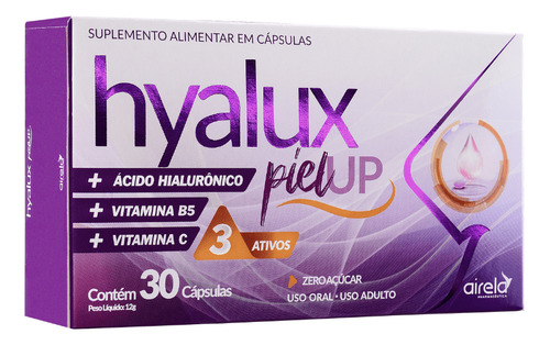 Hyalux Hidratação Profunda Anti-rugas P/ Pele Radiante 30cp