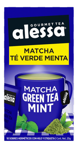 Té Gourmet Alessa Matchagreen Tea Mint 10 Sobres 20g