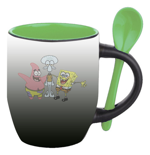 Mug Cambia Color  Esponja  Cocinero De Hamburguesas R38