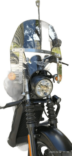 Parabrisas Moto Harley Davidson Sportster 39 Cm Con Soporte