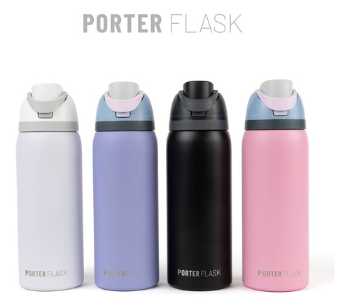 Termo Botella Agua Termica Porter Flask 1lt Acero Inoxidable