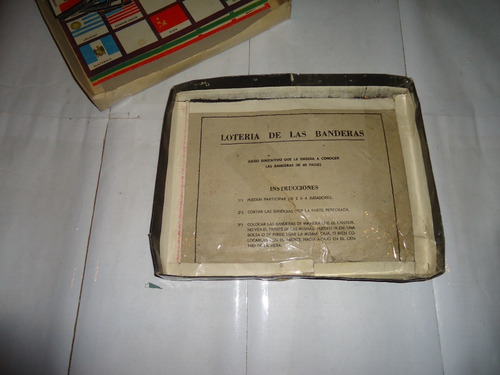 Juego De Mesa Vintage Antiguo Lotería De Banderitas Completo (Usado)