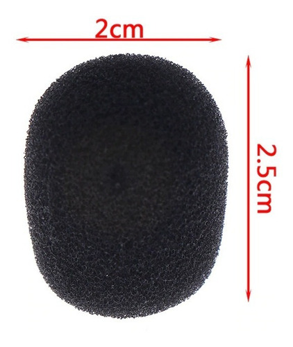 50 Espuma Para Microfone De Headset 25x20mm