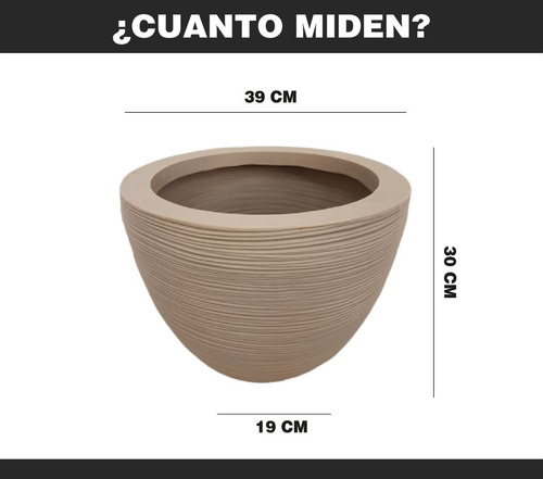 Imagen 8 de 8 de Maceta Minimalista Cilíndrico Mejor Que Fibra De Vidrio .74