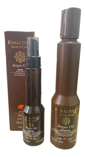 Keractive Moroccan Argan Oil Serum 144ml + Shampoo 300ml