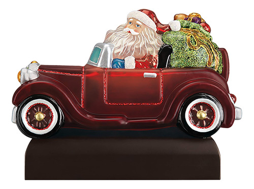 Old World Christmas Santa En Luz De Coche Antiguo