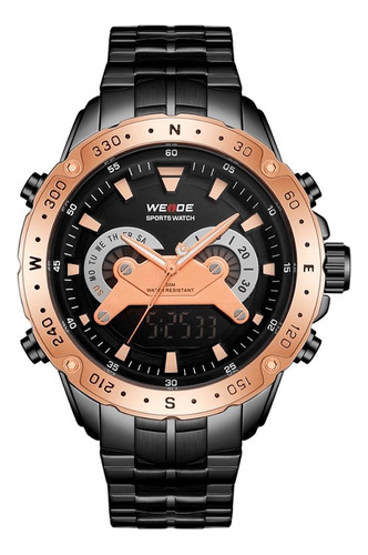 Relógio Masculino Analógico Digital Luxo Weide Wh8501 Grande
