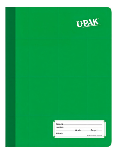 Cuaderno UPAK Cosido Profesional 100 hojas cuadro chico pack x 6 20.2cm x 26.2cm colores color varios