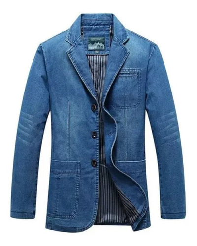 Chaqueta De Abrigo De Mezclilla Básica De Ropa De Hombre De