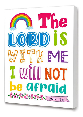 ~? Listngbo Bible Verse Canvas Wall Art Para Niños, The Lord