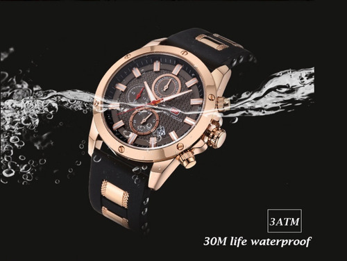 Relógio Masculino Original Dourado Minifocus Frete Gratis !!
