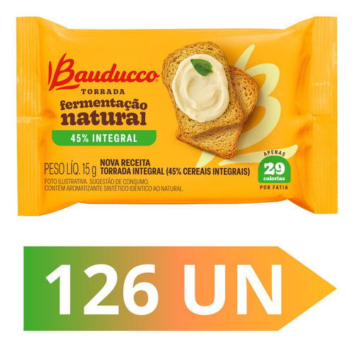 Torrada Integral Bauducco 126x15grs Sachês