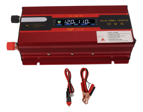 Inversor De Corriente 4000w 12v A110v Convertidor Para Auto
