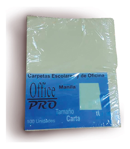 Carpeta Manila Carta Y Oficio Paquete De 100 Unds.