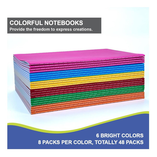 Cororio 48 Packs En Blanco Libros Para Que Los Niños Con 6 O