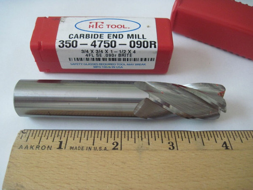 Htc Tool 3/4 Solid Carbide Corner Radius End Mill 3/4 Jjh