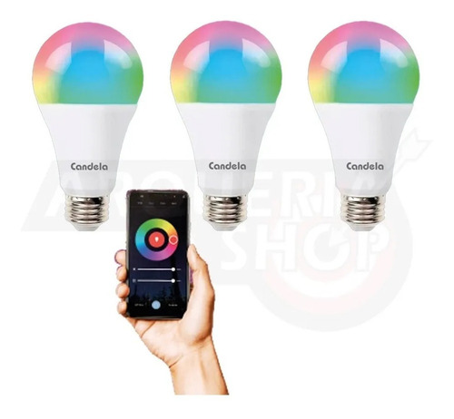 Imagen 5 de 5 de Lámpara Led Smart Wifi Audioritmica 9w Cálida Fría Bluetooth