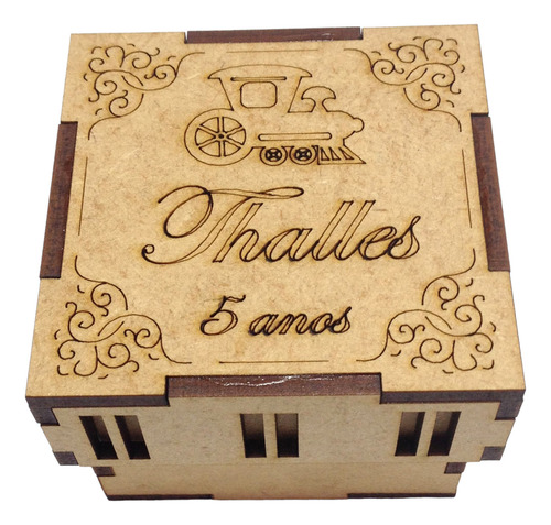 10 Caixinhas Mdf Passa Fita 14x7x7cm Personalizada