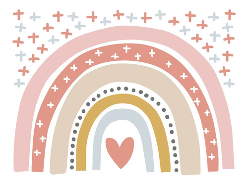 Vinilos Decorativos Infantil Arcoiris 2 Acuarela Nordico
