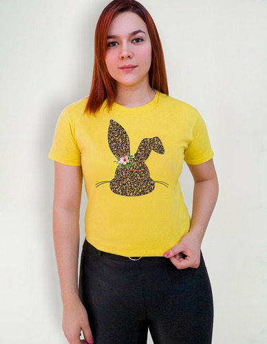 Polera Conejo De Pascuas Orejas 2023 Compartir Familiar C788