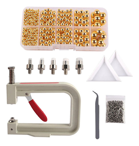Prensa Manual Pearl Setter Tool Nails Rivet Studs Amarillo